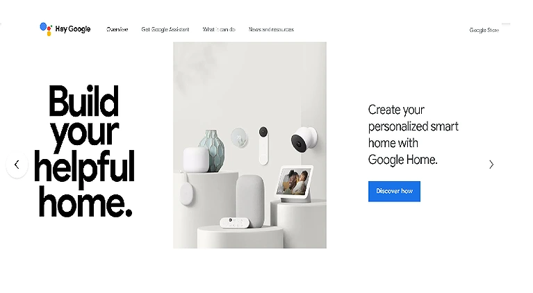 Google Home / Google Assistant Home page