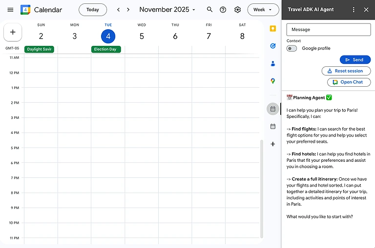 Official interface preview of Google Calendar AI—smart scheduling and automated time-management made simple