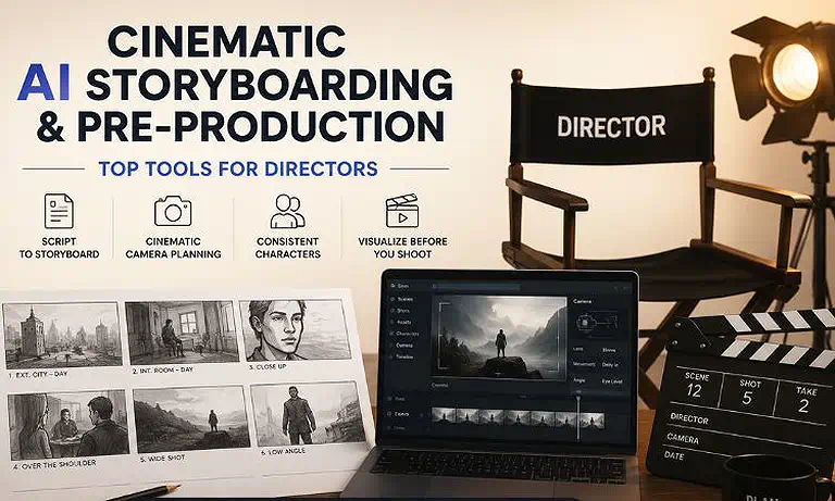 Cover Photo Cinematic AI Storyboarding and Pre-Production: Top Tools for Directors