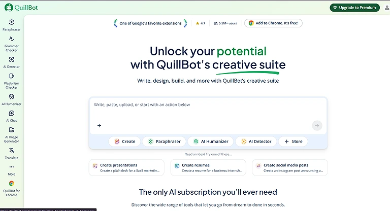 QuillBot Platform Interface — Official Data Provider Reference