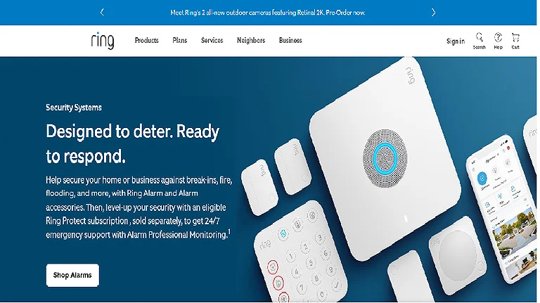 Ring Alarm + Smart Security Home Page