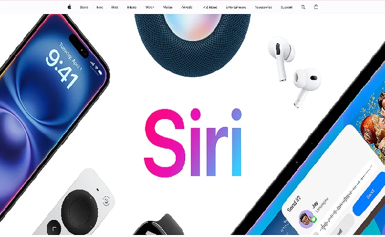 Apple Siri Home page