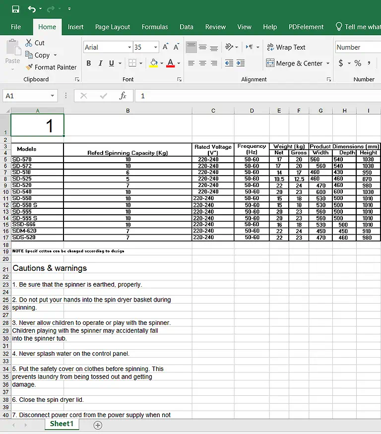 LightPDF accurately reconstructed scanned tables and text while preserving a clean single-sheet workbook