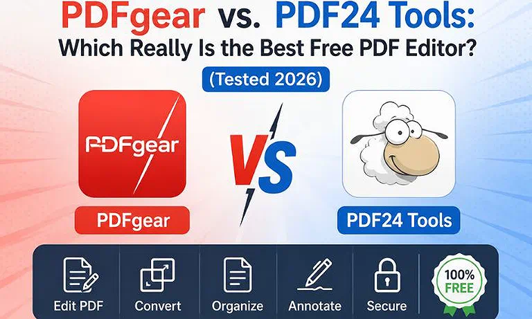 PDFgear vs. PDF24 Tools: Which Really Is the Best Free PDF Editor?(Tested 2026)