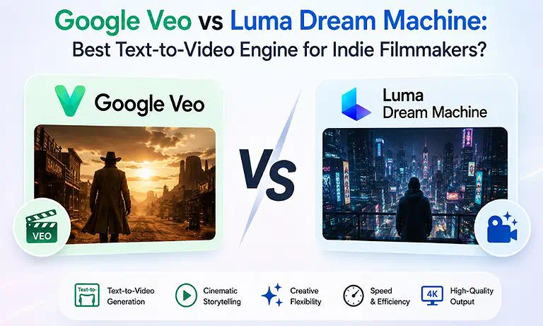 Cover Photo  Google Veo vs Luma Dream Machine: Best Text-to-Video Engine for Indie Filmmakers