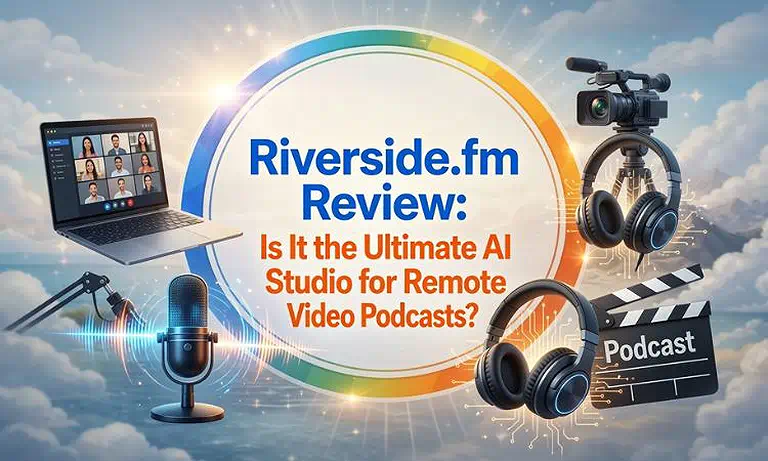 Cover Photo  Riverside.fm Review: Is It the Ultimate AI Studio for Remote Video Podcasts?