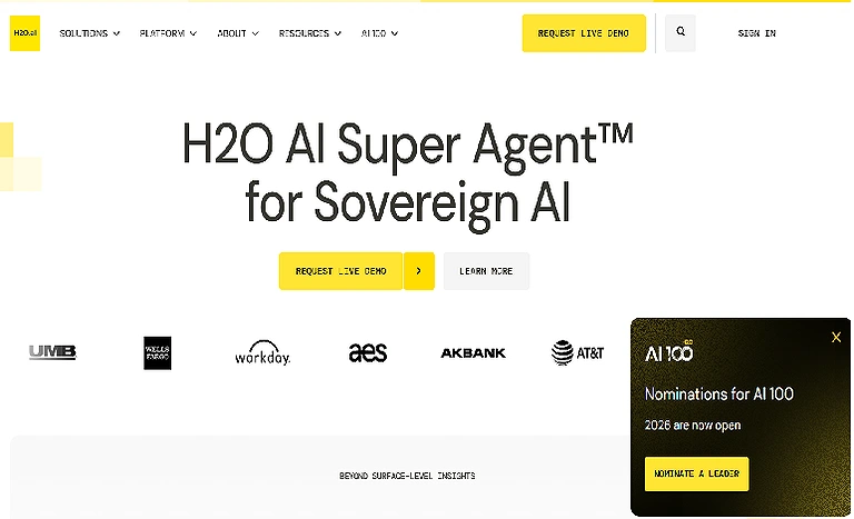 H2O.ai Official page