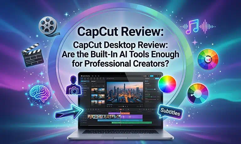 Cover Photo  CapCut Review: CapCut Desktop Review: Are the Built-In AI Tools Enough for Professional Creators?
