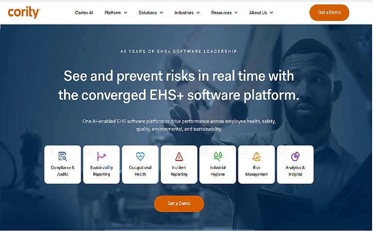Cority Home page