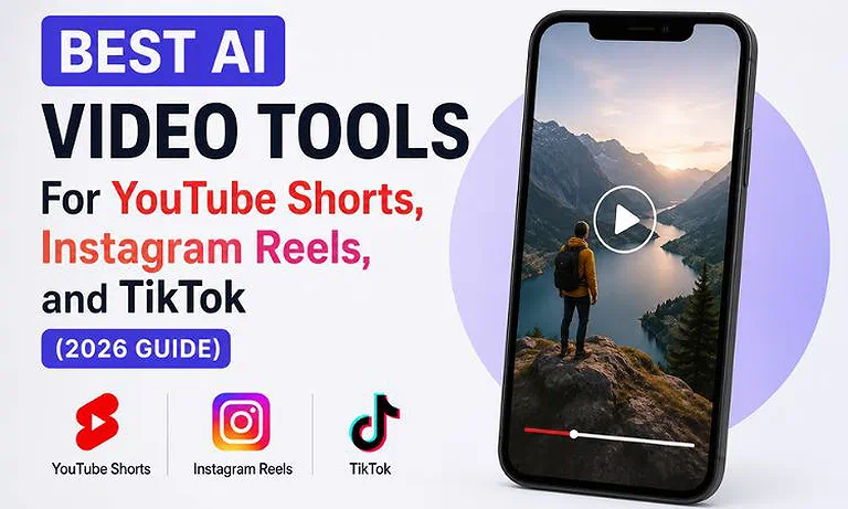 Cover Photo Best AI Video Tools for YouTube Shorts, Instagram Reels, and TikTok (2026 Guide)