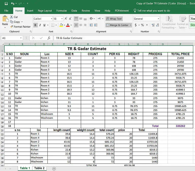 iLovePDF accurately preserved the original spreadsheet layout, formatting, while second PDF page on Sheet 2