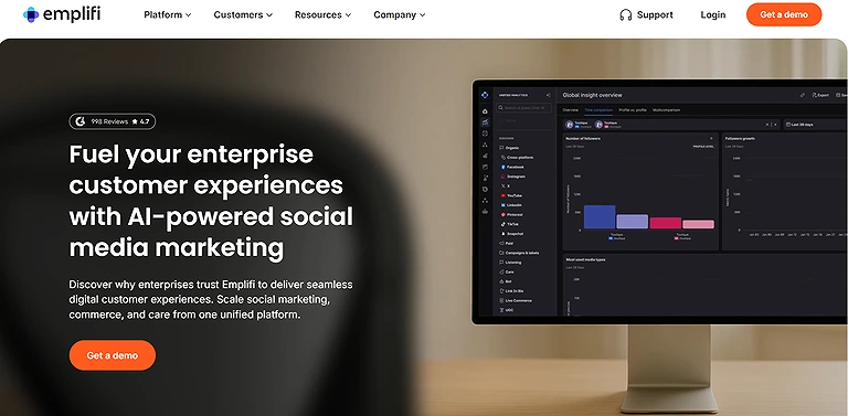 A comprehensive overview of the Emplifi interface and platform capabilities