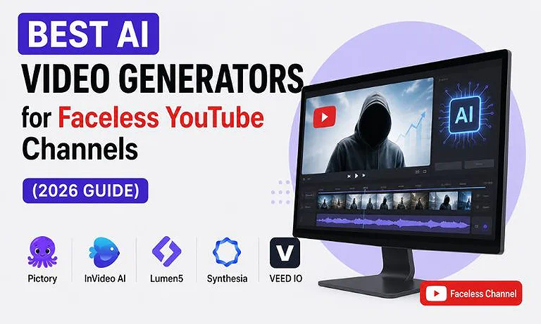 Cover Photo Best AI Video Generators for Faceless YouTube Channels (2026 Guide)