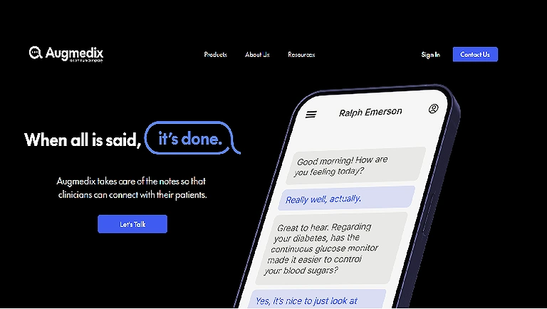 Augmedix  Home page