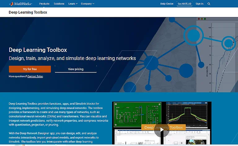 MATLAB AI / Deep Learning Toolbox Official page
