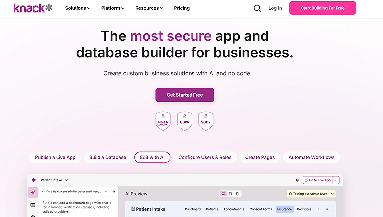 Knack’s Vibe Coding Platform
