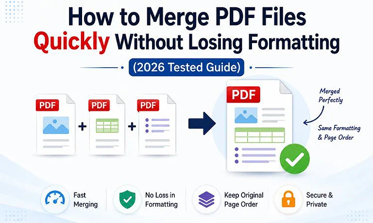 How to Merge PDF Files Quickly Without Losing Formatting (2026 Tested Guide)