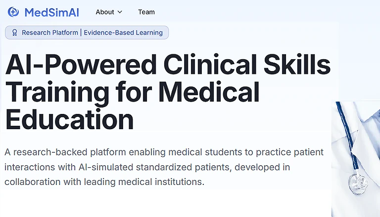 MedSimAI Official homepage