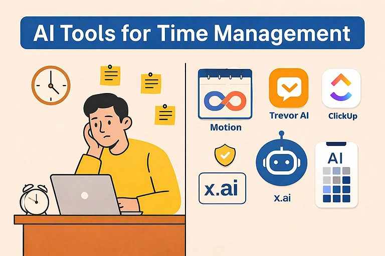 Cover Photo Source: A comprehensive overview of the AI tools revolutionizing time management and personal productivity. Save this post for a quick reference to the ultimate efficiency tech stack