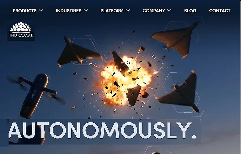 Image is about Indrajaal Autonomous Drone Defense Dome