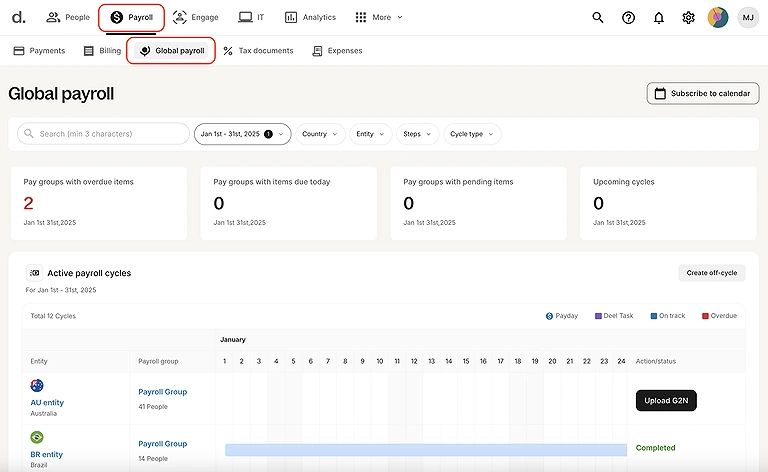 Running payroll in multiple currencies with zero manual work—Deel does it all.