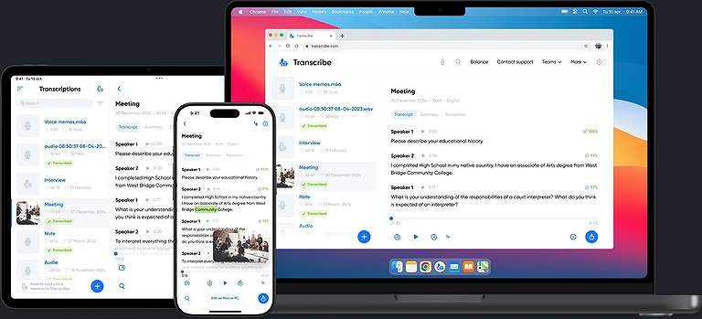 Transcribe official source images