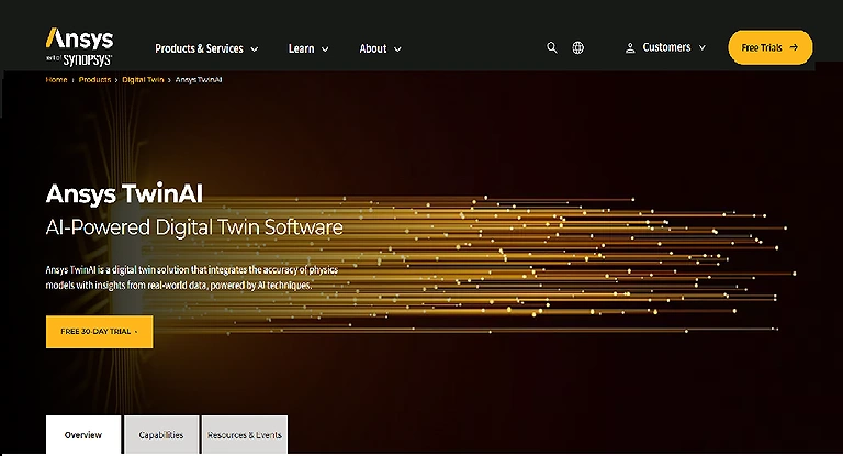 ANSYS Twin Builder with AI Official page