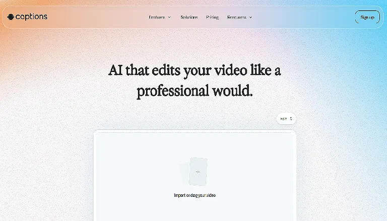 Captions App Original site