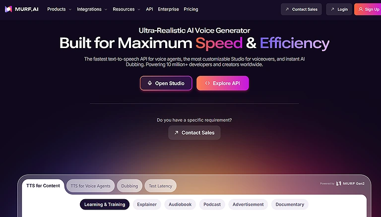 Murf.AI Official Website — Source Verification Screenshot