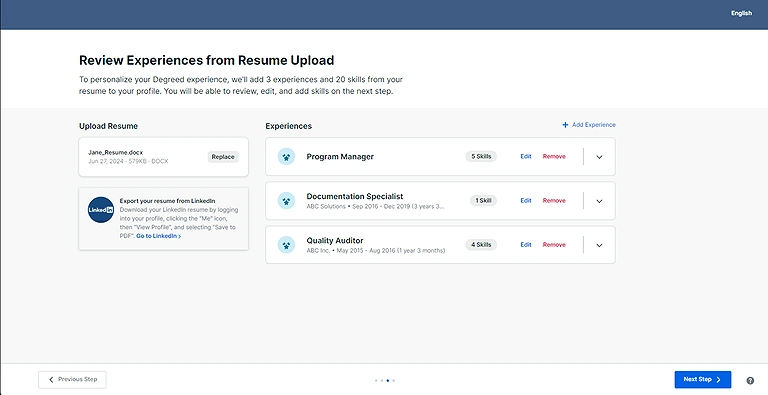 Tailoring Degreed experiences as automate the framework—just add the skills that matter to you.