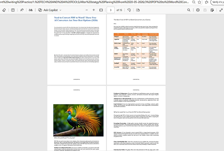 Test PDF File: A 15-page file with text, tables, images, headings, and formatting.