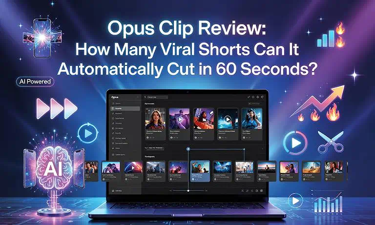Cover Photo  Opus Clip Review: How Many Viral Shorts Can It Automatically Cut in 60 Seconds?
