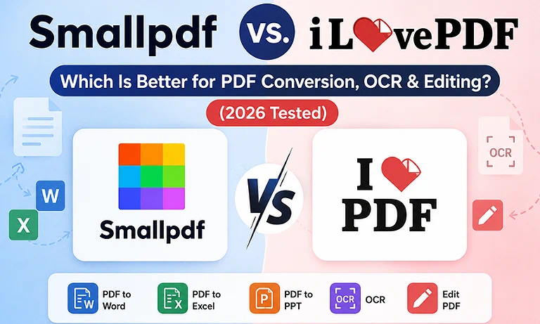 Smallpdf vs. iLovePDF: Which Is Better for PDF Conversion, OCR & Editing? (2026 Tested)