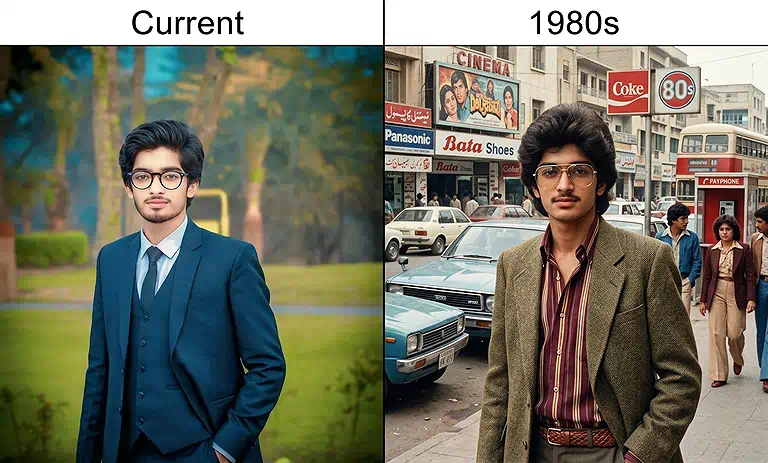 Gemini transformed the image into an 1980s style, but changed the person’s face significantly