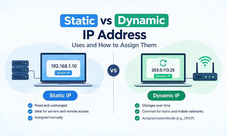 Static vs Dynamic IP Address: Uses and How to Assign Them